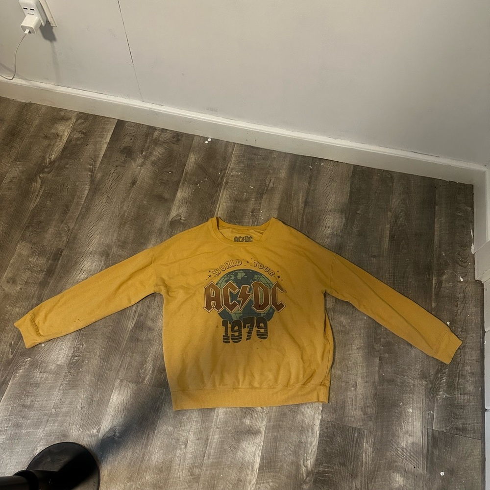 AC/DC Yellow Crewneck Sweater